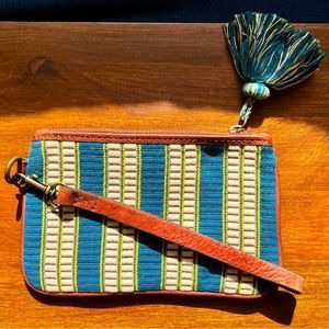 PRICE DROP! Boho chic wristlet clutch with strap